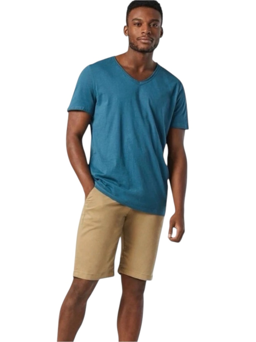 Mavi Jacob Khaki 11" Flat Front Shorts (32)